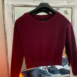 Crop top gym sweater